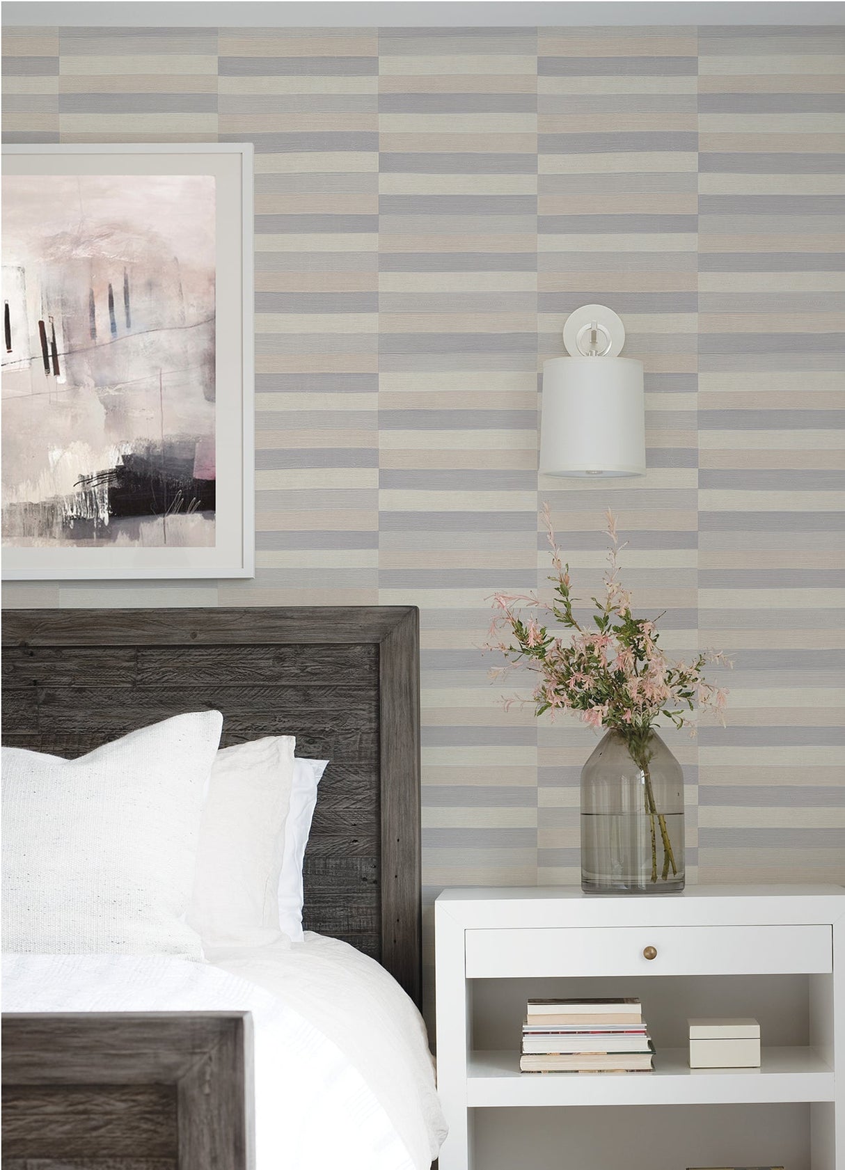 Advantage 4041-418712 Dermot Pastel Horizontal Stripe Wallpaper