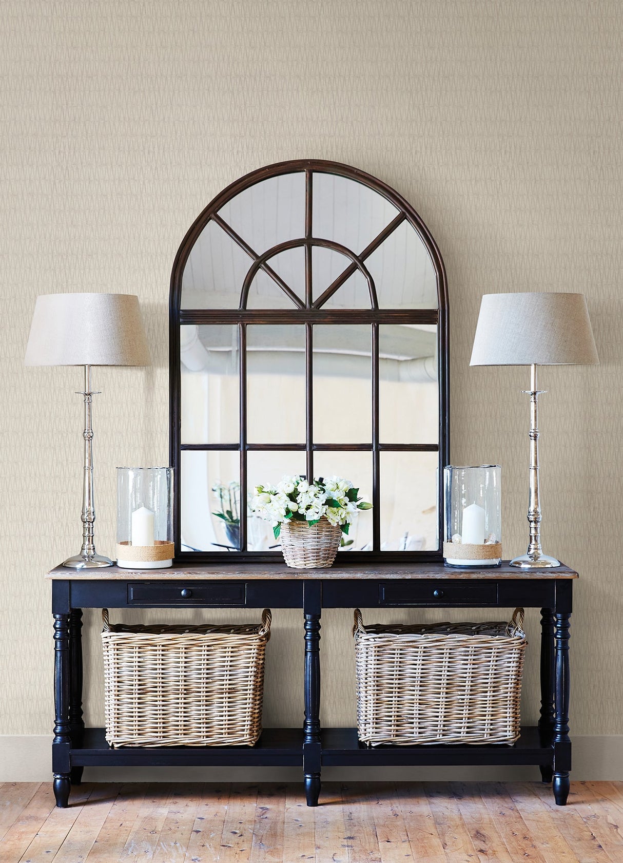 Advantage 4041-428407 Quinby Cream Diamond Wallpaper