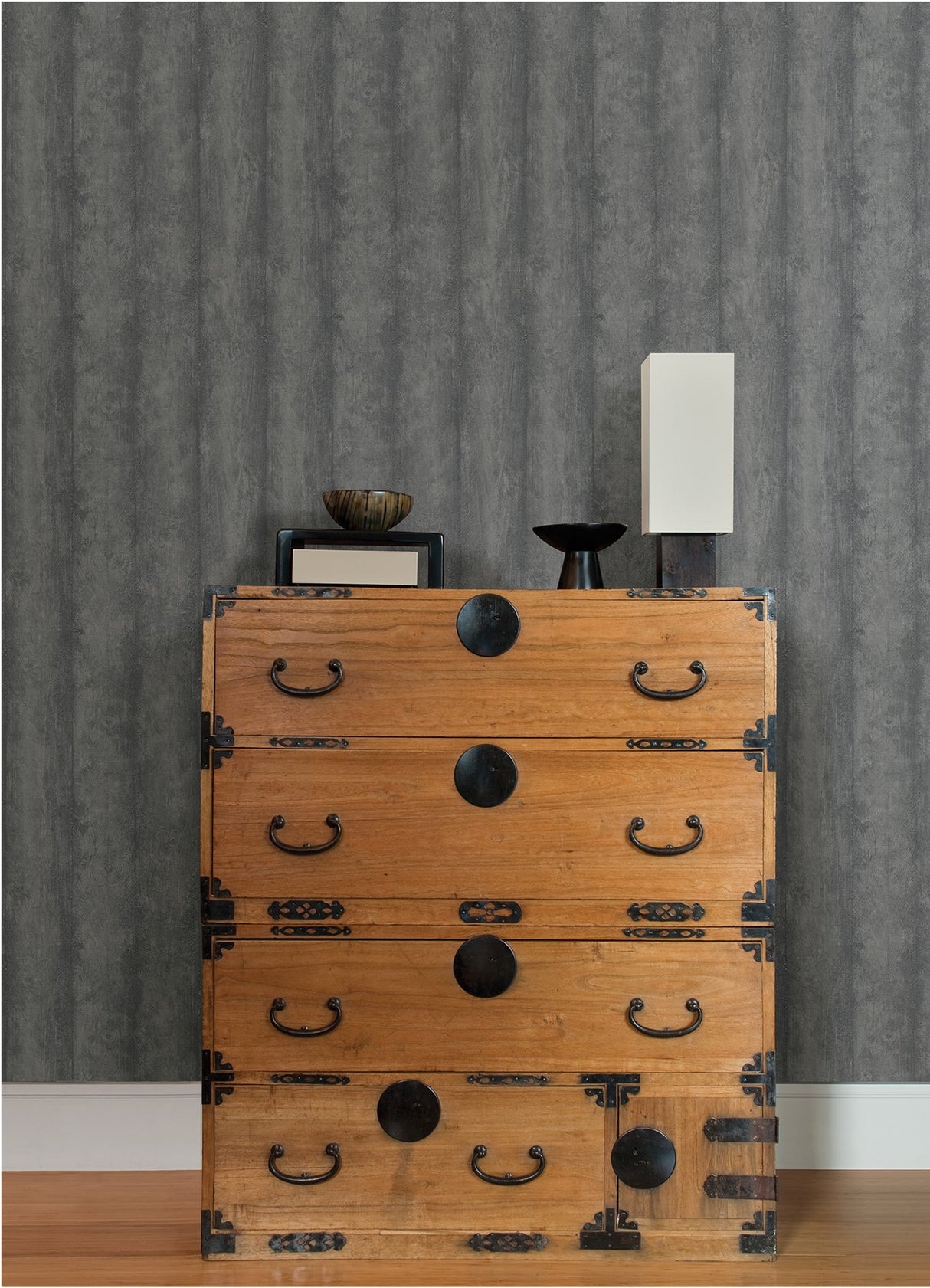 Advantage 4041-429435 Flint Grey Wood Wallpaper