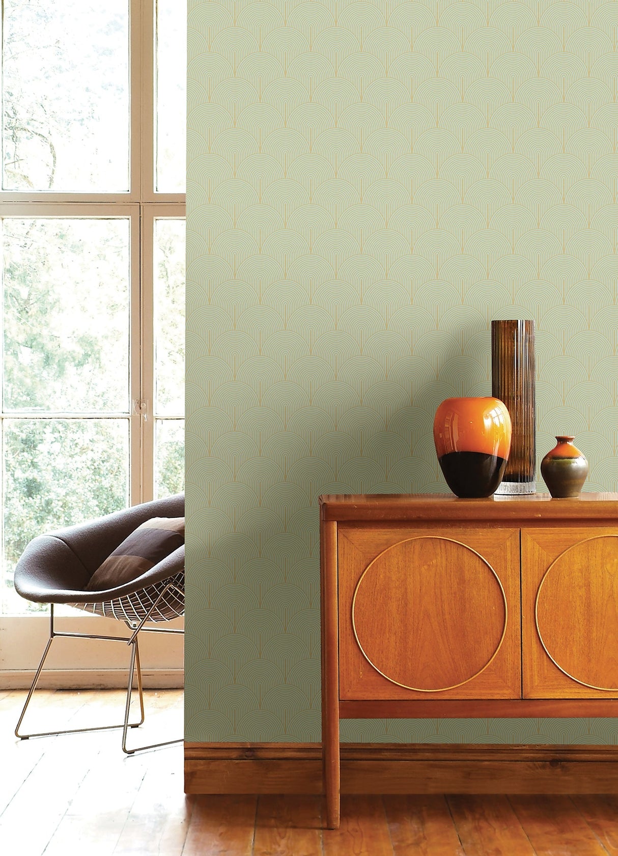 Advantage 4041-552454 Oxxon Gold Deco Arches Wallpaper