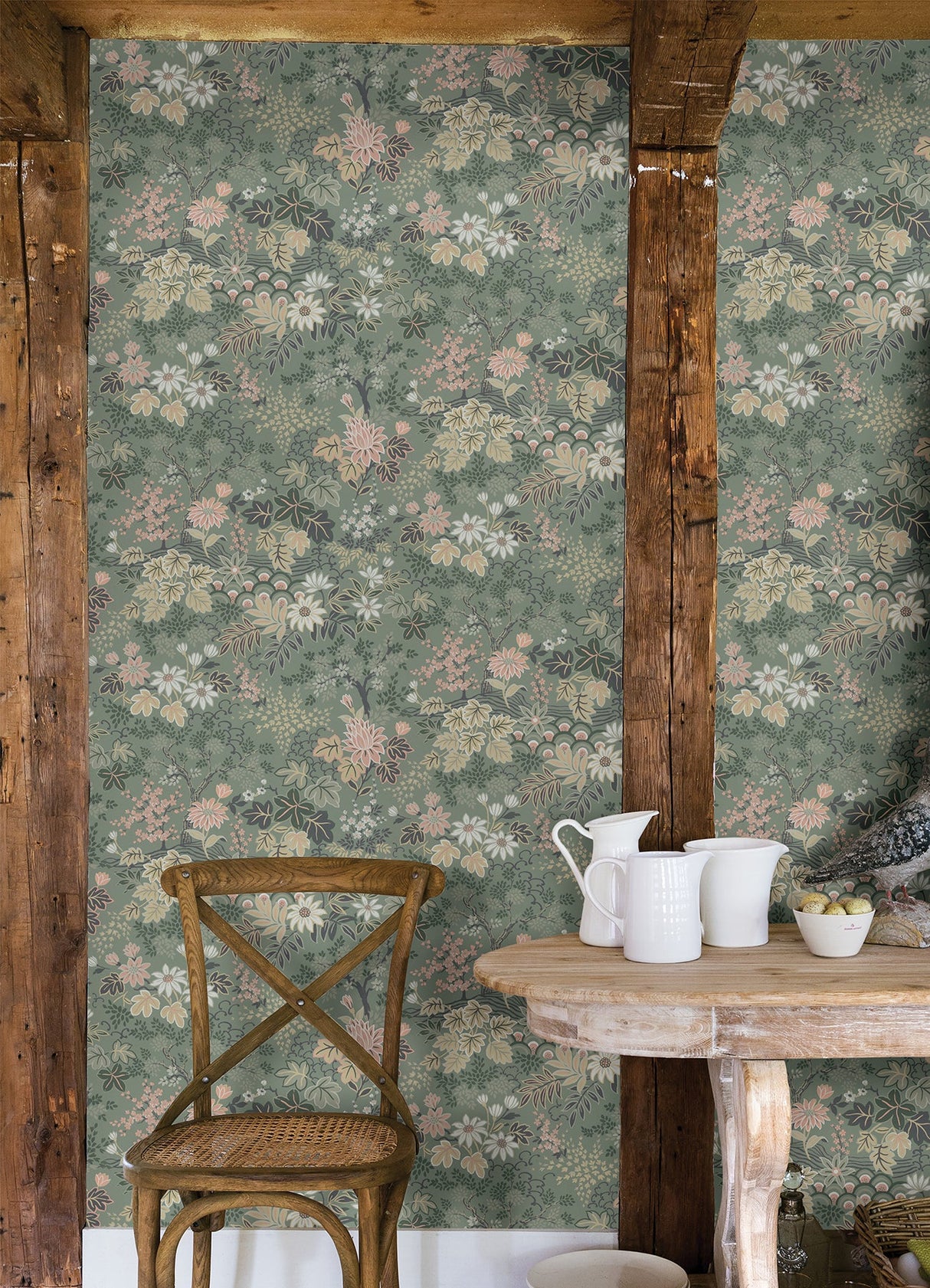 Advantage 4041-553321 Vesper Moss Forest Floral Wallpaper