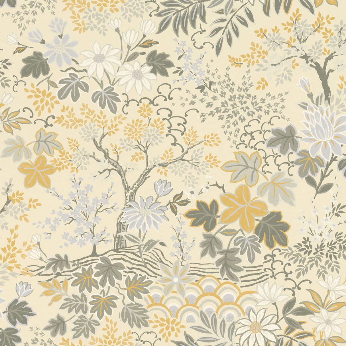 Advantage 4041-553345 Vesper Eggshell Forest Floral Wallpaper
