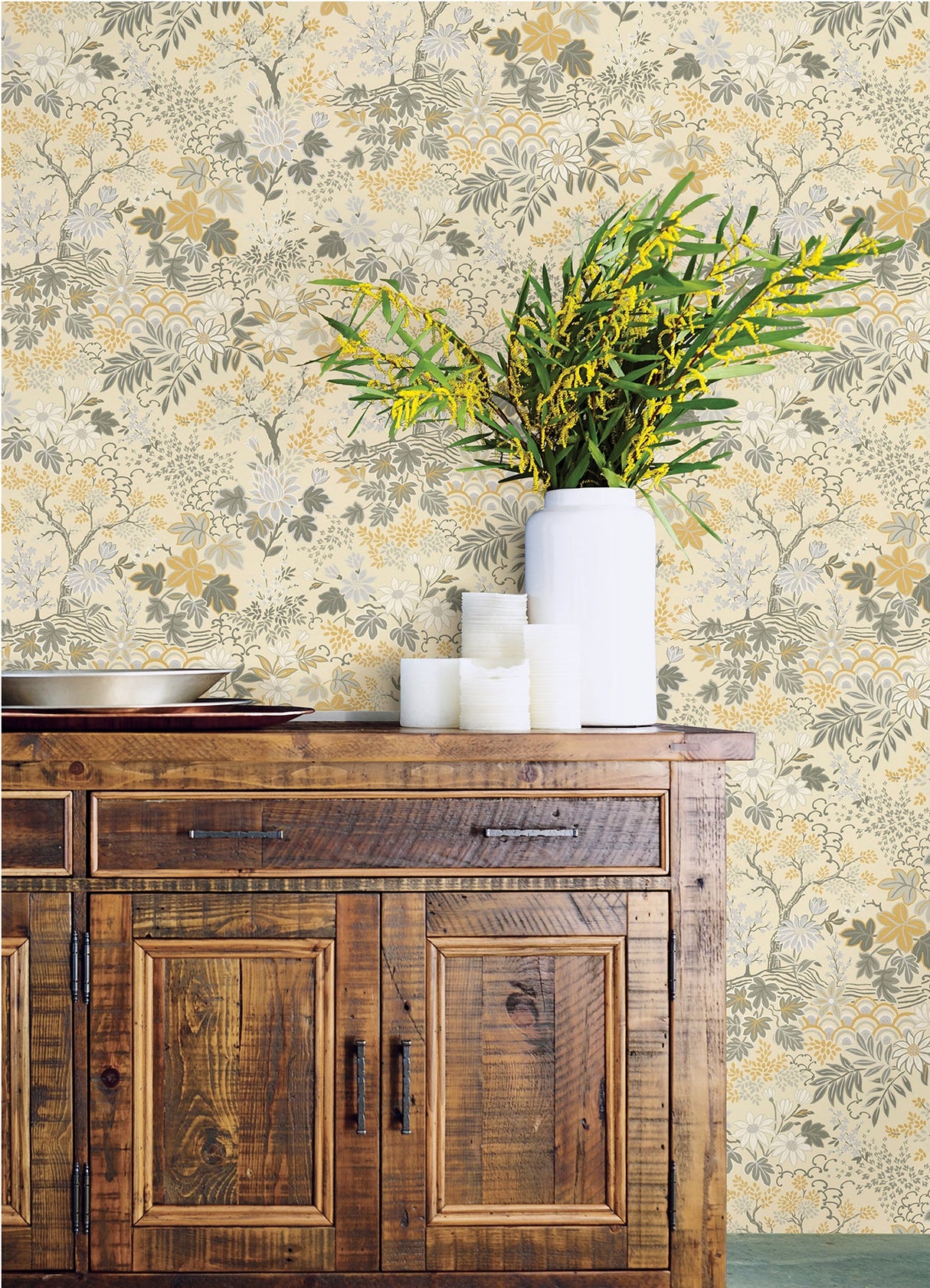 Advantage 4041-553345 Vesper Eggshell Forest Floral Wallpaper