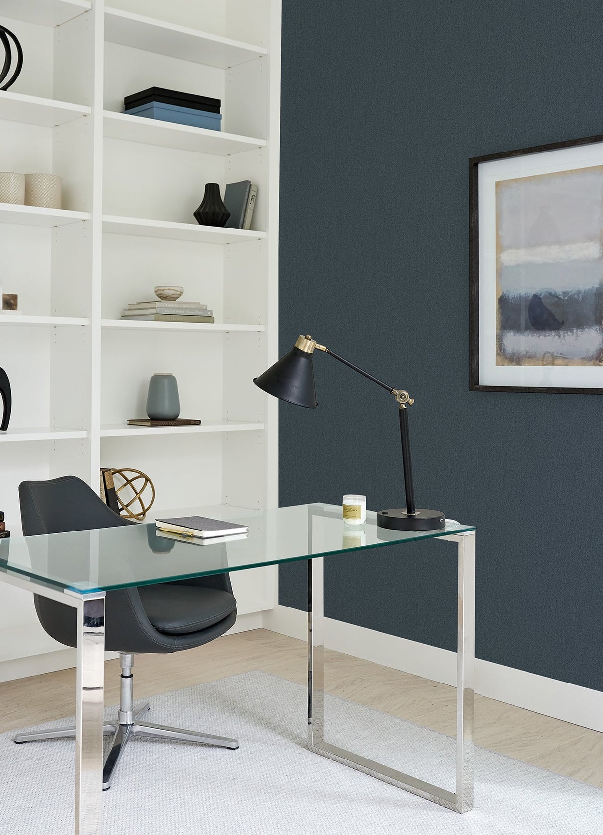 Advantage 4041-72411 Melvin Indigo Stria Wallpaper