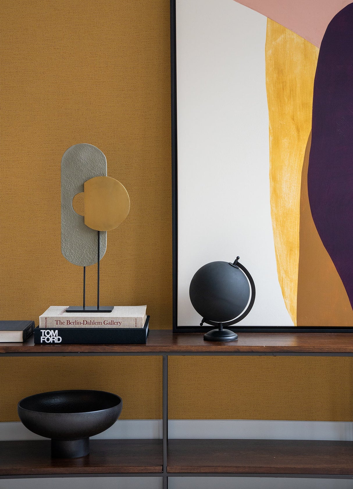 Advantage 4044-37178-4 Estefan Yellow Distressed Texture Wallpaper