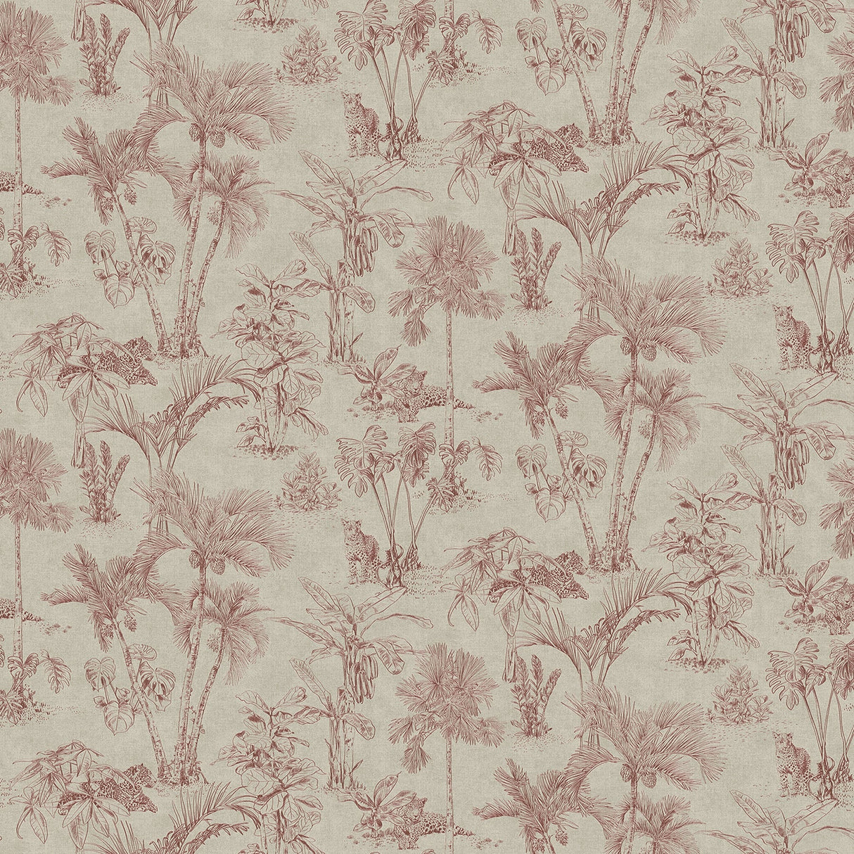 Advantage 4044-38021-3 Zapata Merlot Tropical Jungle Wallpaper