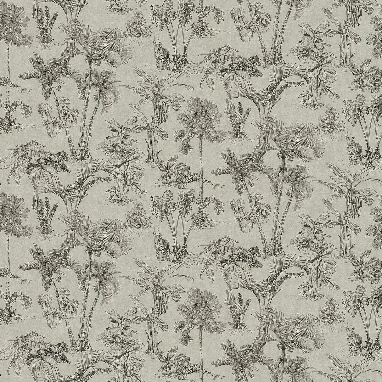 Advantage 4044-38021-4 Zapata Black Tropical Jungle Wallpaper