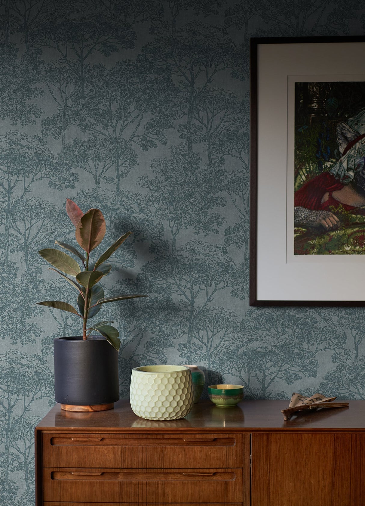 Advantage 4044-38023-2 Teatro Blue Trees Wallpaper