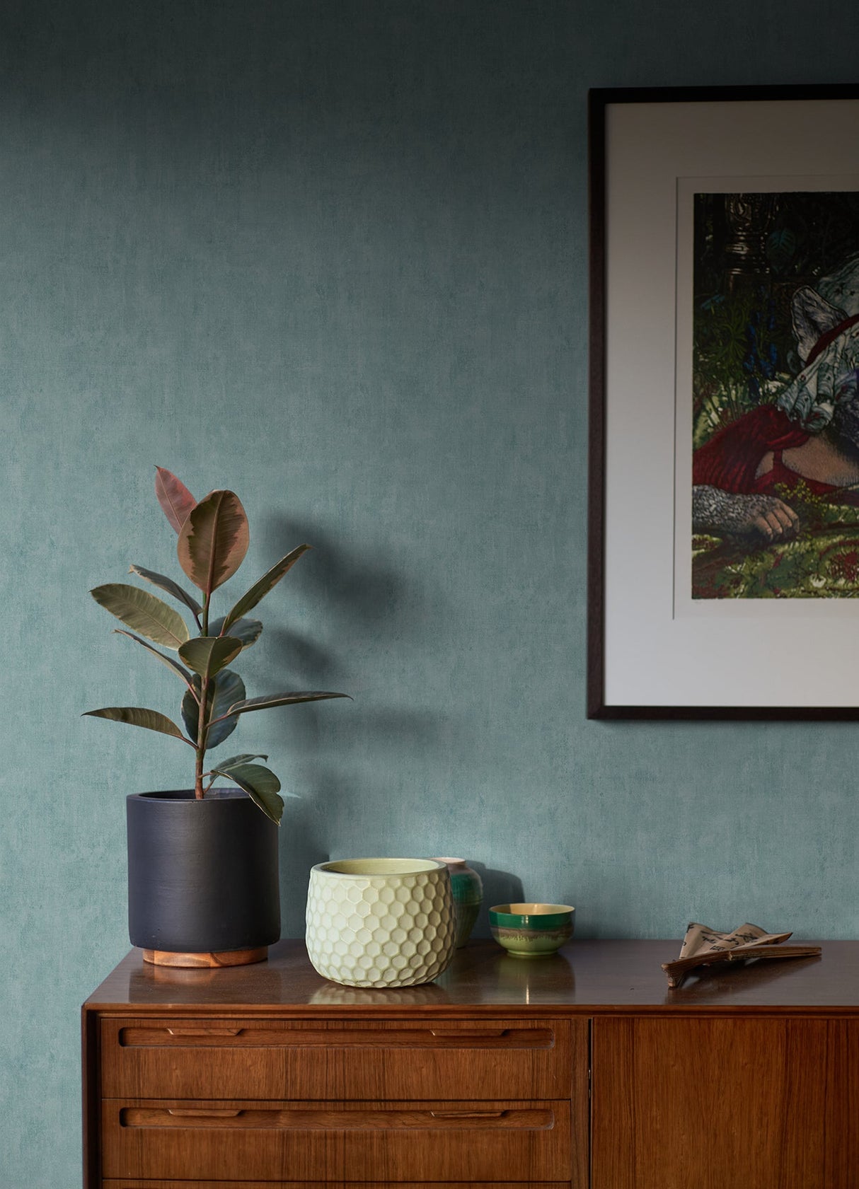 Advantage 4044-38024-3 Riomar Aqua Distressed Texture Wallpaper