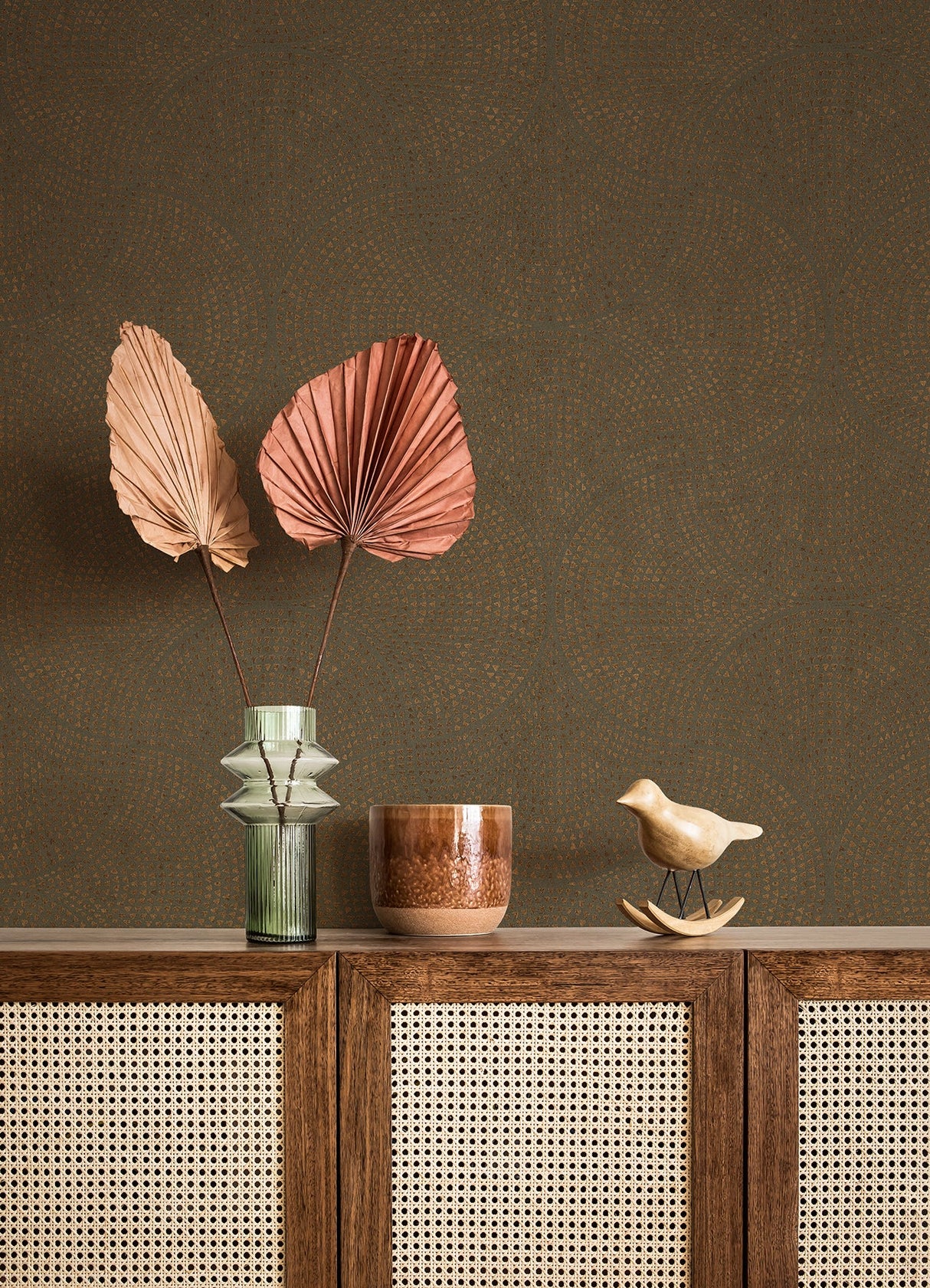 Advantage 4044-38027-3 Bel Air Copper Fan Wallpaper