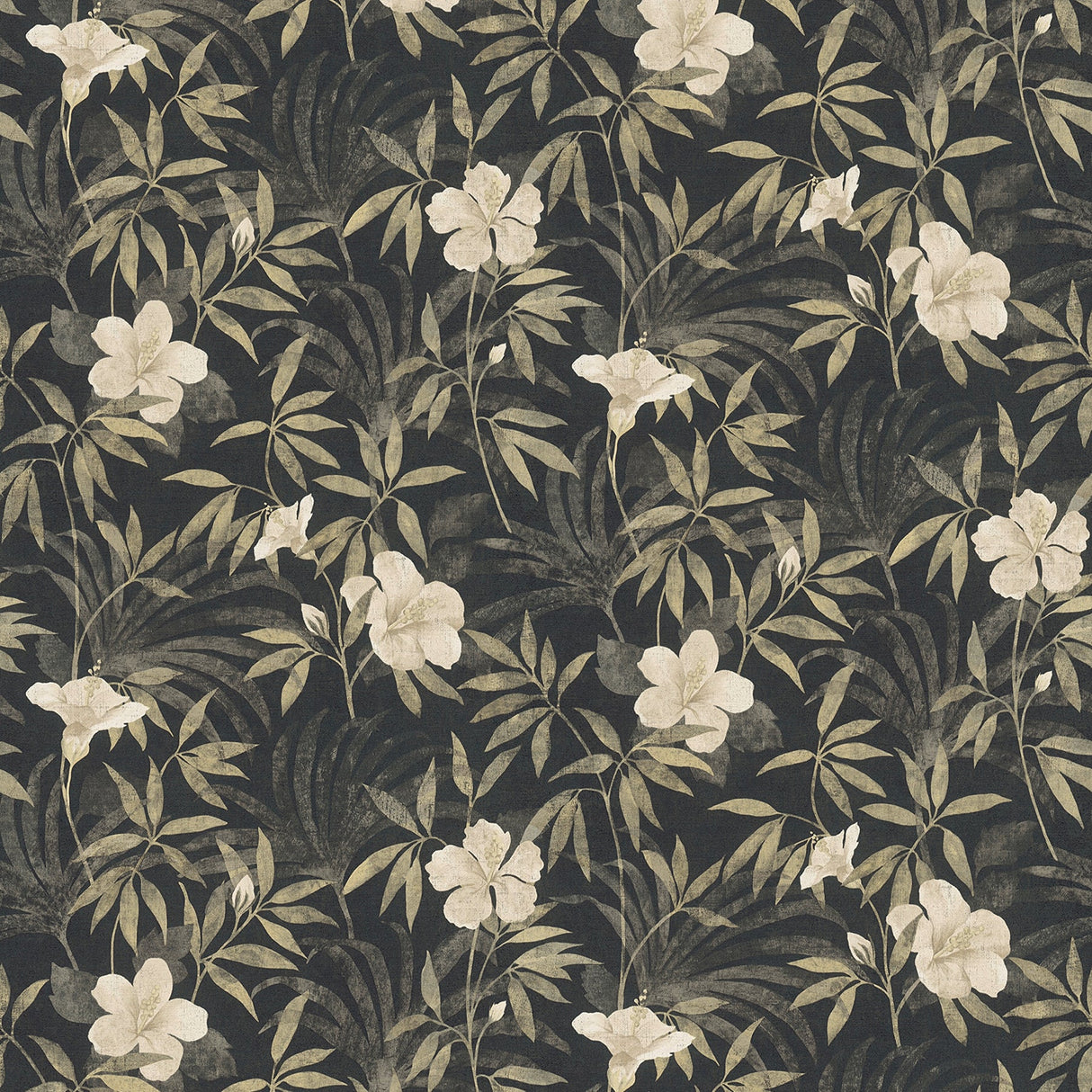 Advantage 4044-38028-2 Malecon Charcoal Floral Wallpaper