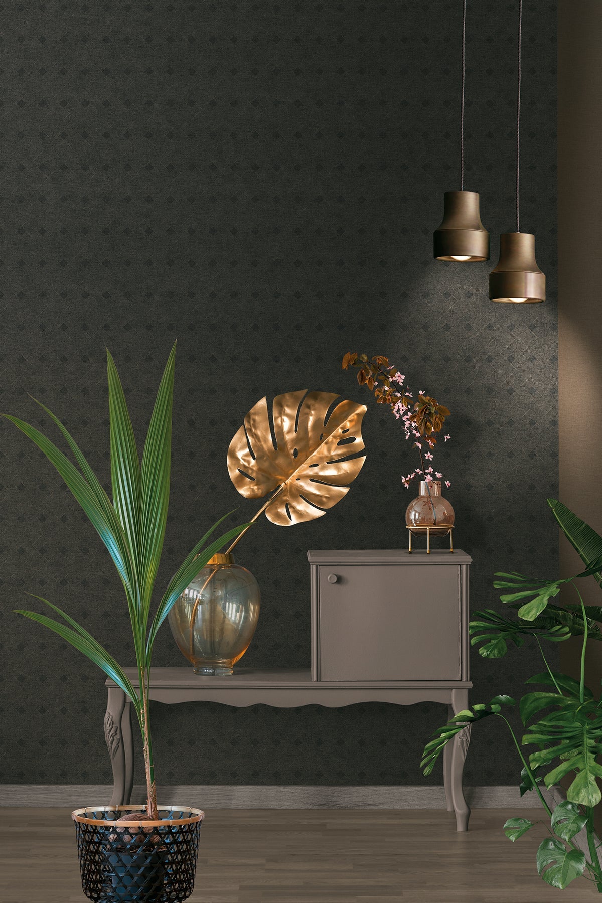 Advantage 4044-38029-1 Peugot Black Geometric Wallpaper
