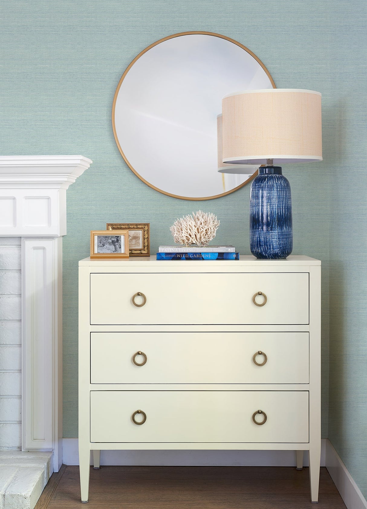 A-Street Prints 4046-24282 Agave Aqua Faux Grasscloth Wallpaper