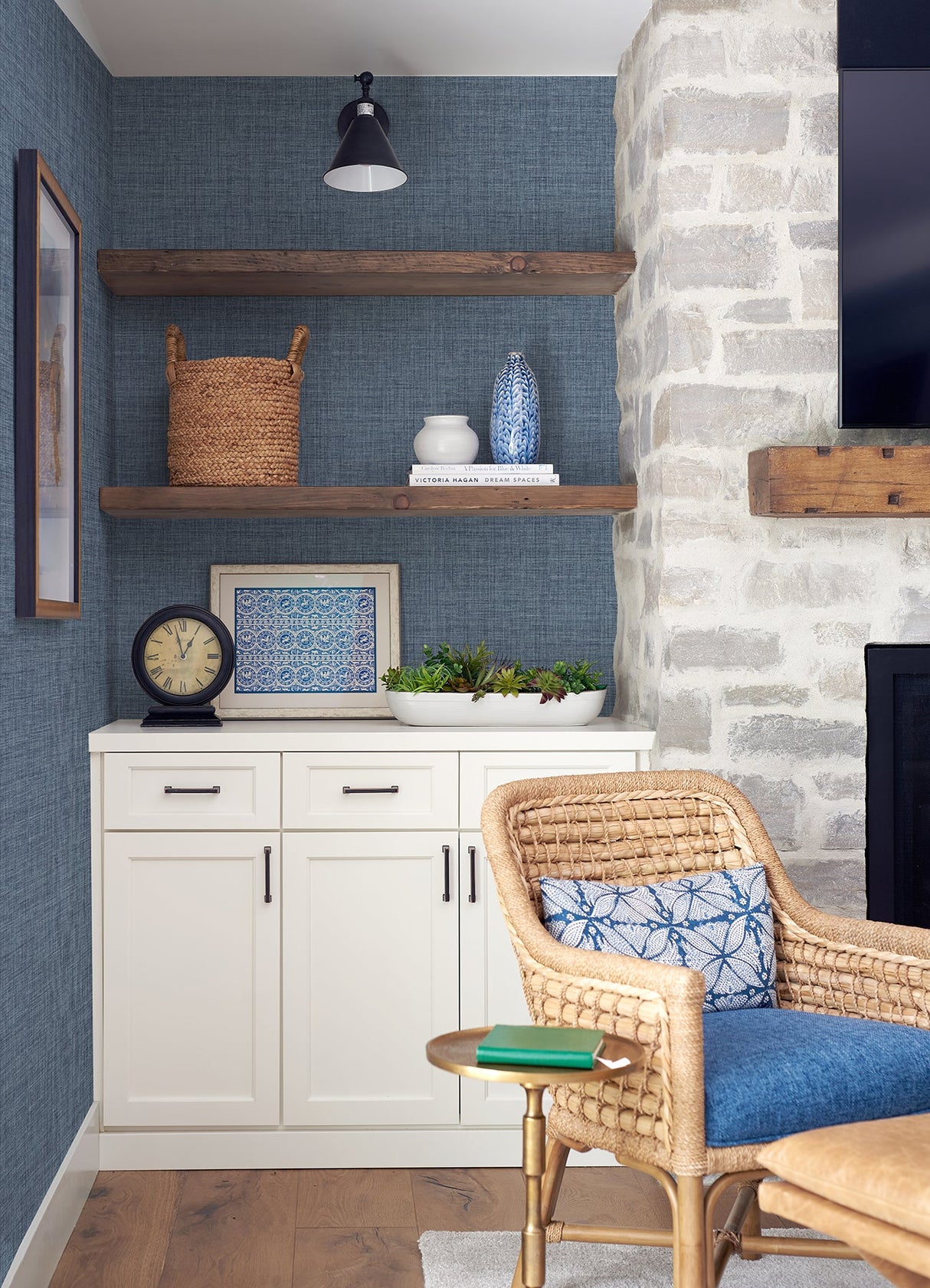 A-Street Prints 4046-26232 Lanister Blue Texture Wallpaper