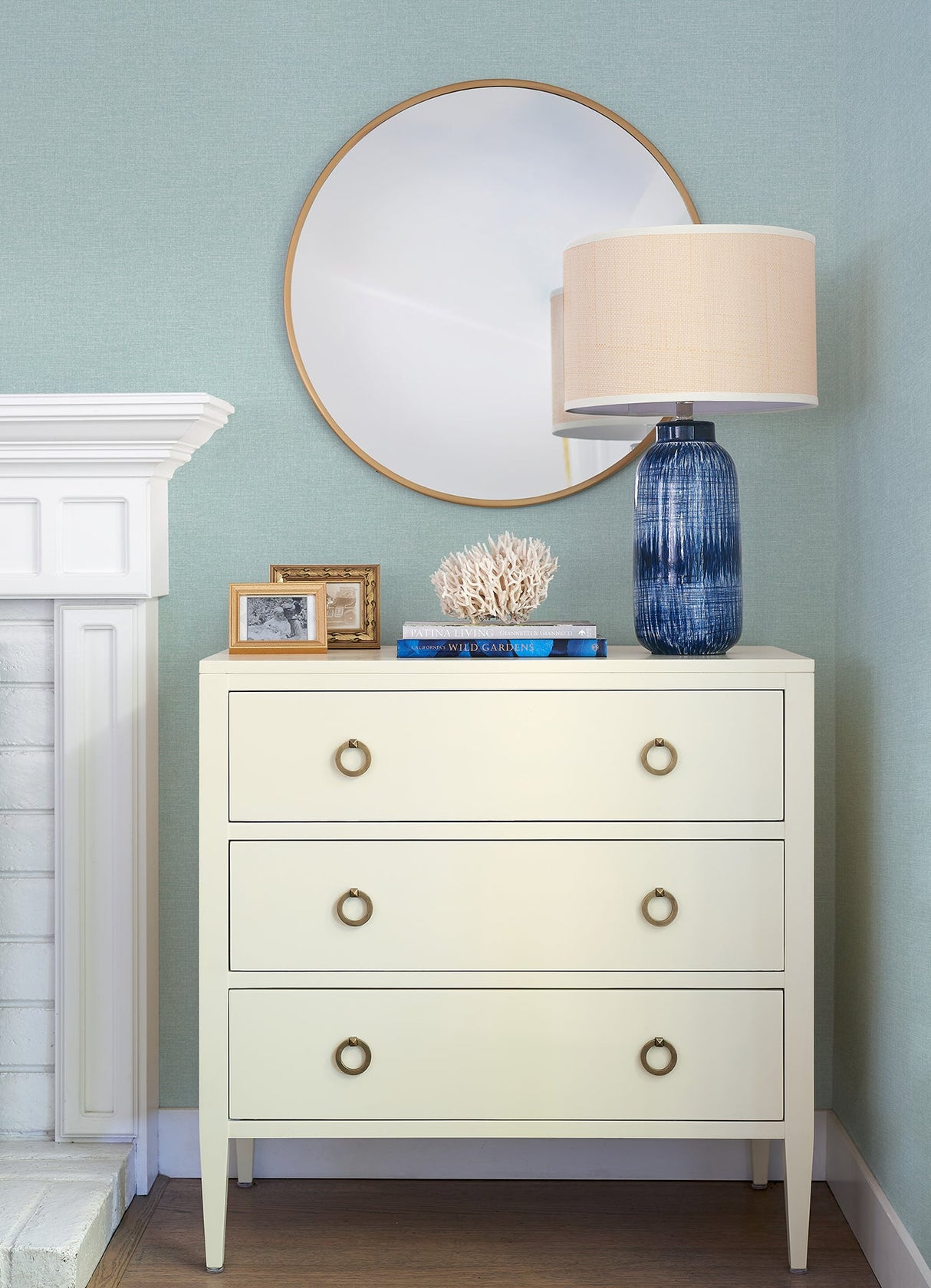 A-Street Prints 4046-M1700 Glen Aqua Texture Wallpaper