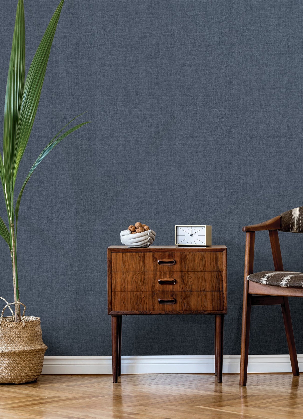 A-Street Prints 4046-M1701 Glen Dark Blue Texture Wallpaper