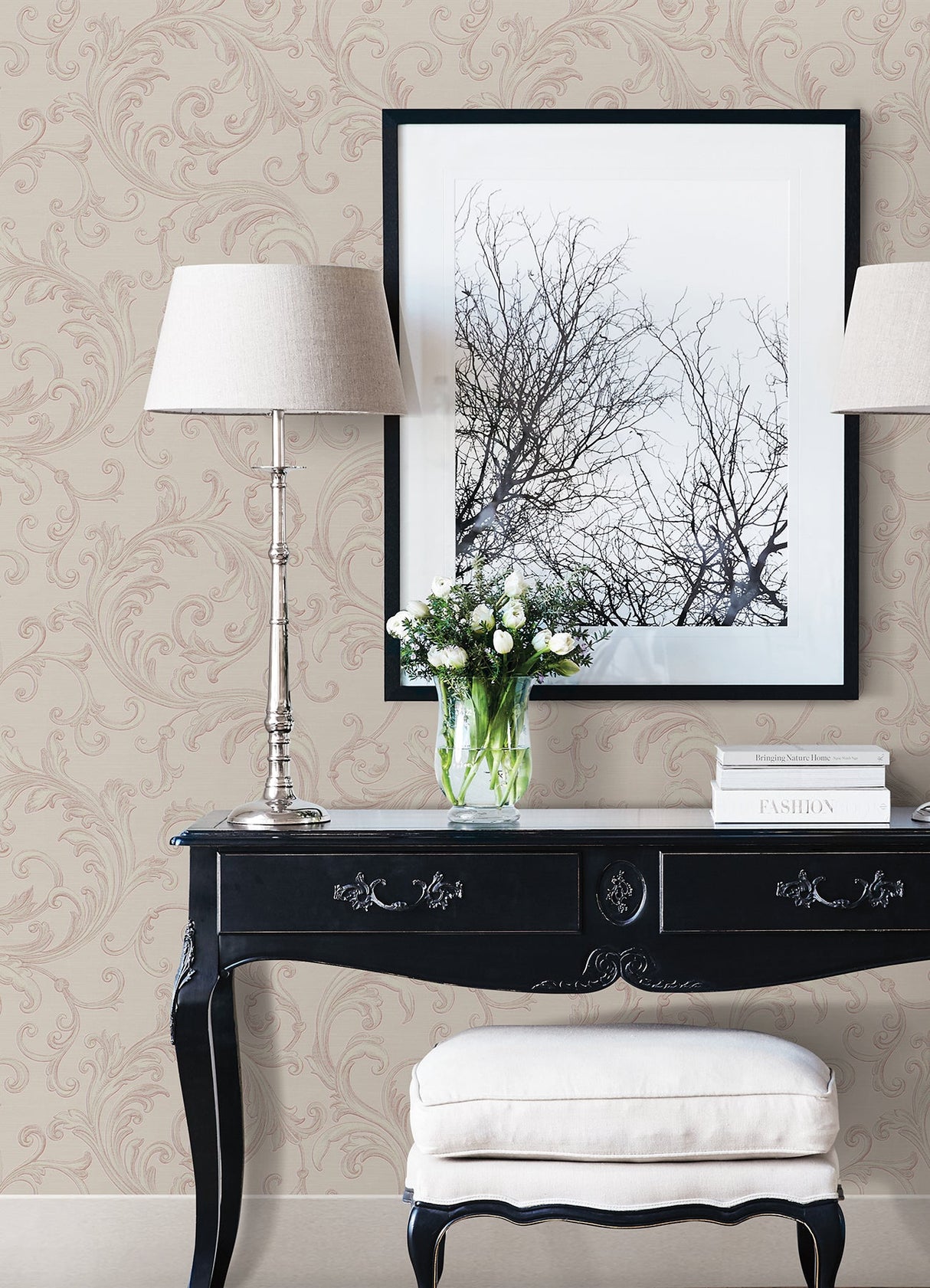 Sirpi 4058-24835 Noemi Rose Acanthus Wallpaper
