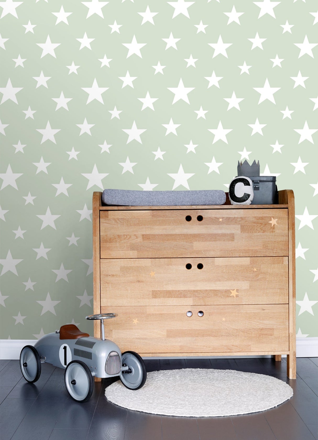 Chesapeake 4060-128865 Amira Sage Stars Wallpaper