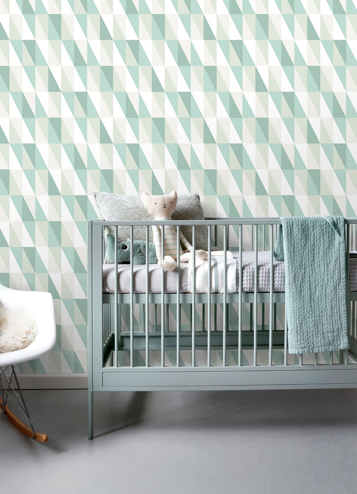 Chesapeake 4060-138920 Inez Teal Geometric Wallpaper