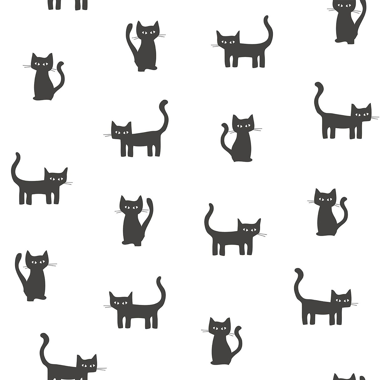 Chesapeake 4060-138928 Delia Black Kitty Wallpaper