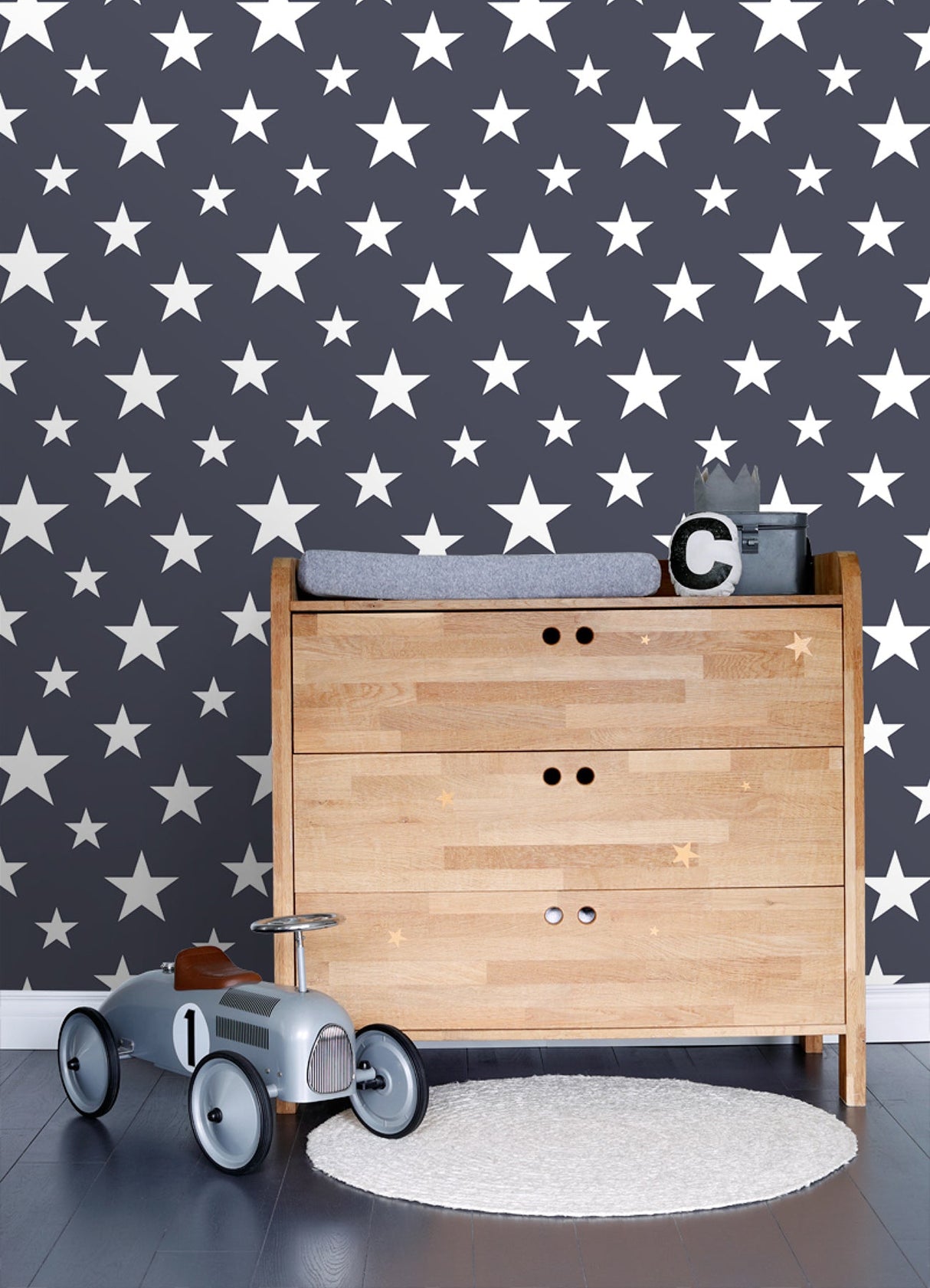 Chesapeake 4060-138933 Amira Navy Stars Wallpaper