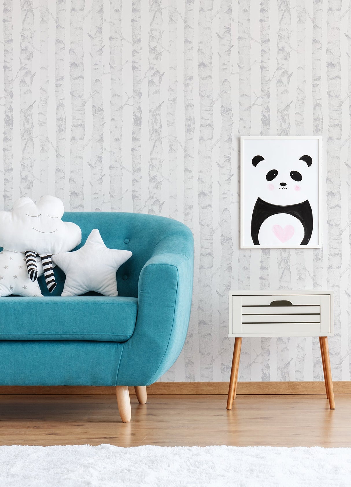 Chesapeake 4060-138944 Birdie Grey Birch Wallpaper