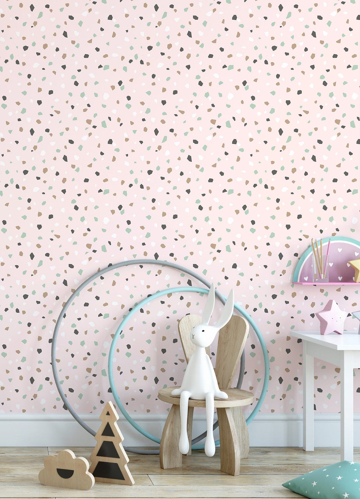 Chesapeake 4060-139035 Ona Pink Terrazzo Wallpaper