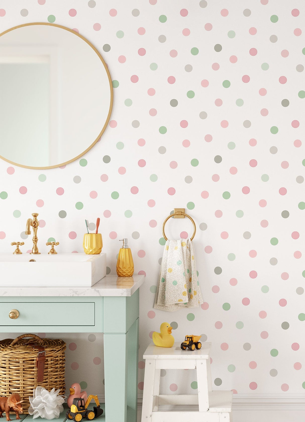 Chesapeake 4060-139040 Jubilee Pink Dots Wallpaper