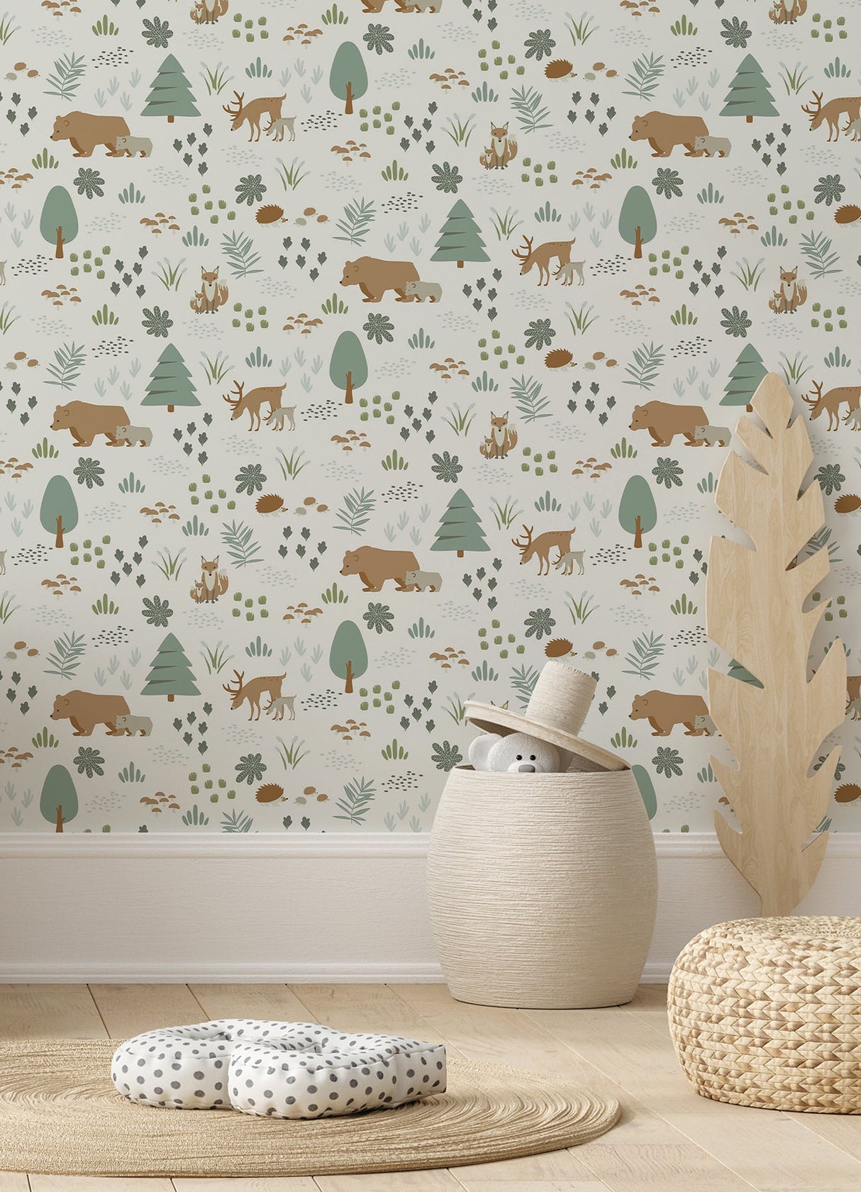 Chesapeake 4060-139247 Finola Moss Bears Wallpaper