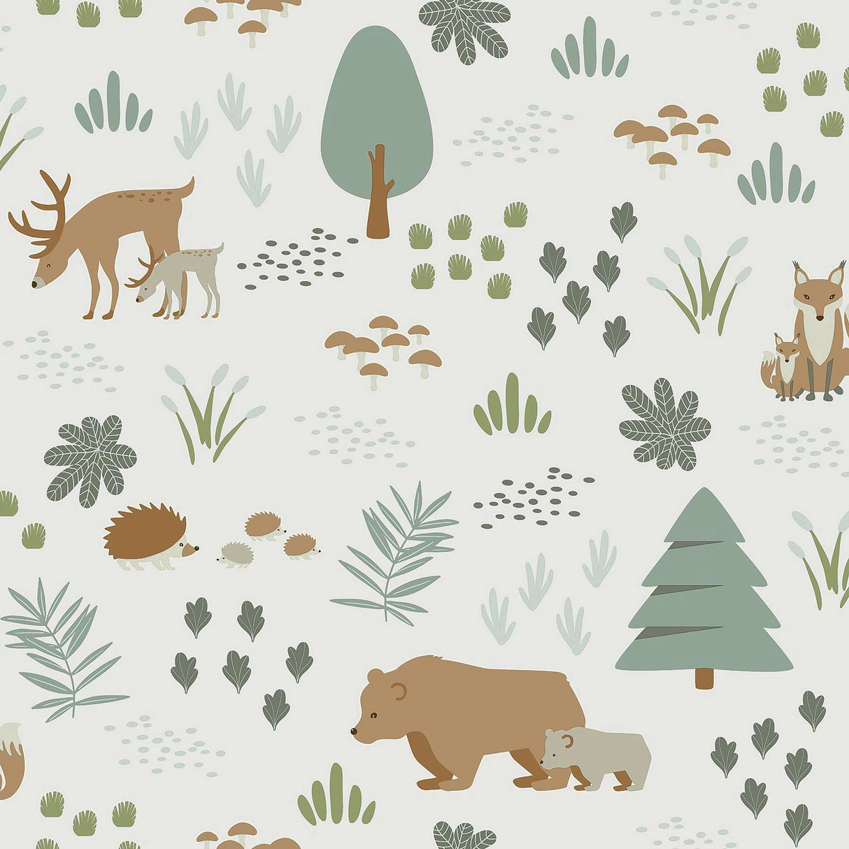 Chesapeake 4060-139247 Finola Moss Bears Wallpaper