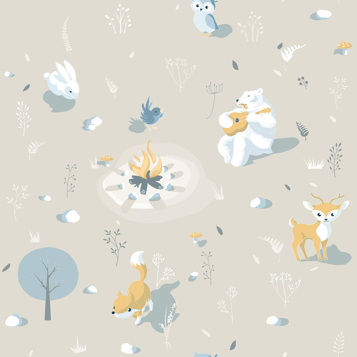 Chesapeake 4060-31307 Jesper Beige Campfire Wallpaper