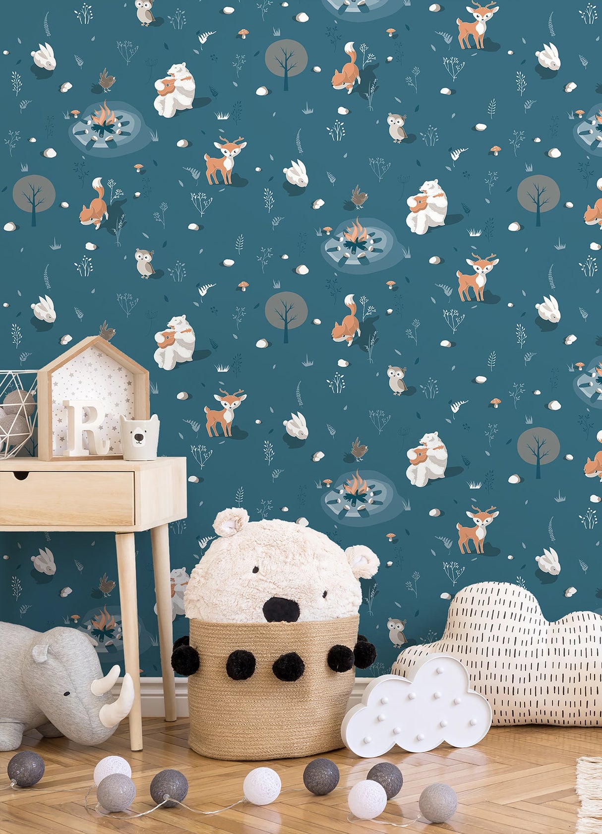 Chesapeake 4060-31311 Jesper Blue Campfire Wallpaper