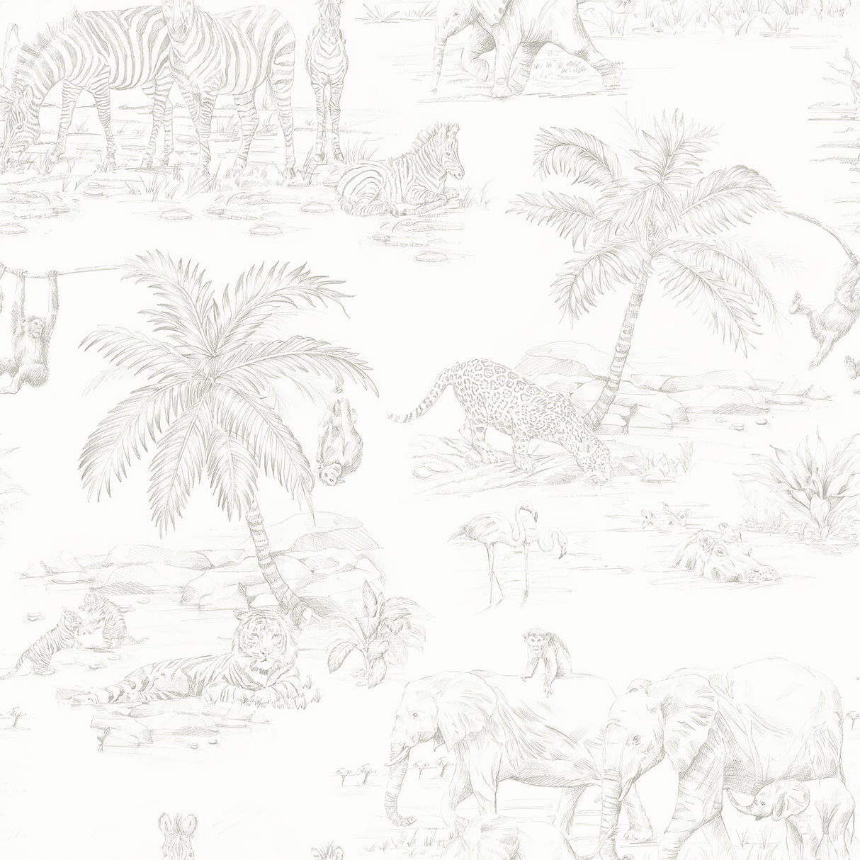 Chesapeake 4060-347692 Boheme Platinum Animals Wallpaper
