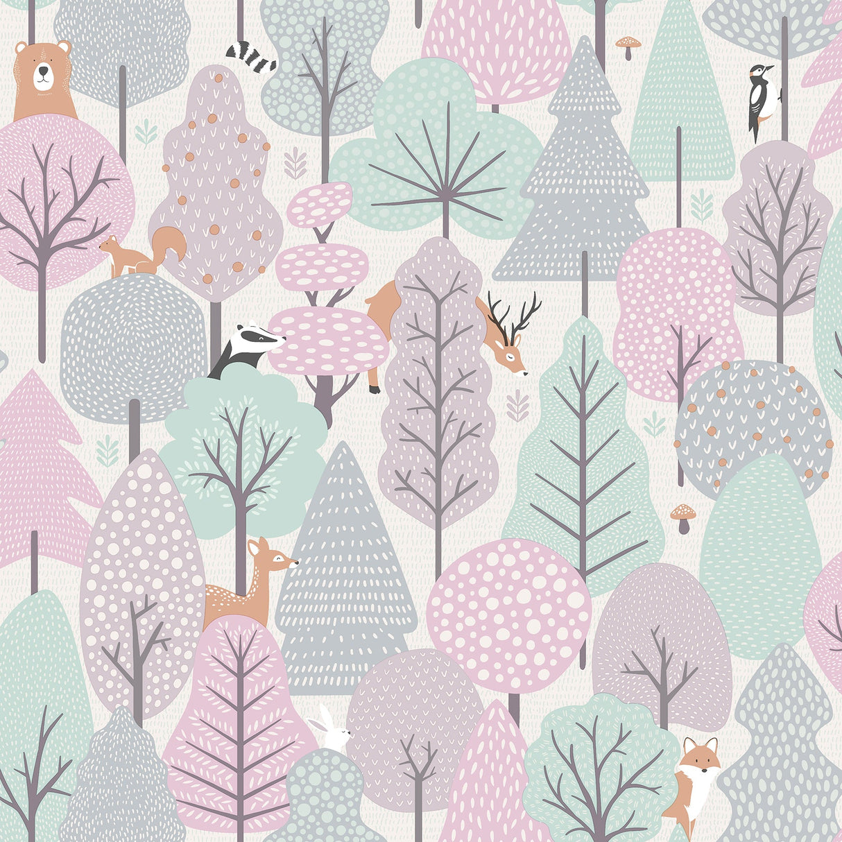 Chesapeake 4060-51603 Quillen Pink Forest Wallpaper