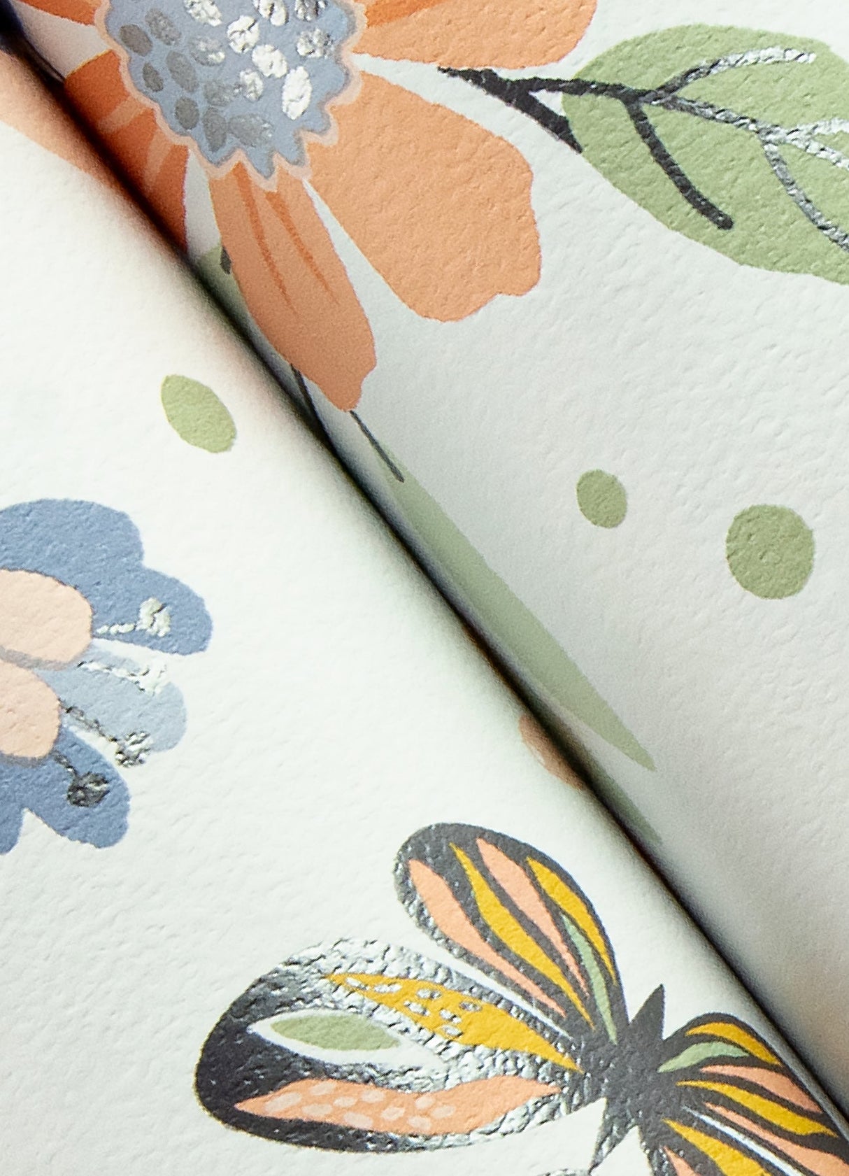 Chesapeake 4060-58105 Zev Coral Butterfly Wallpaper