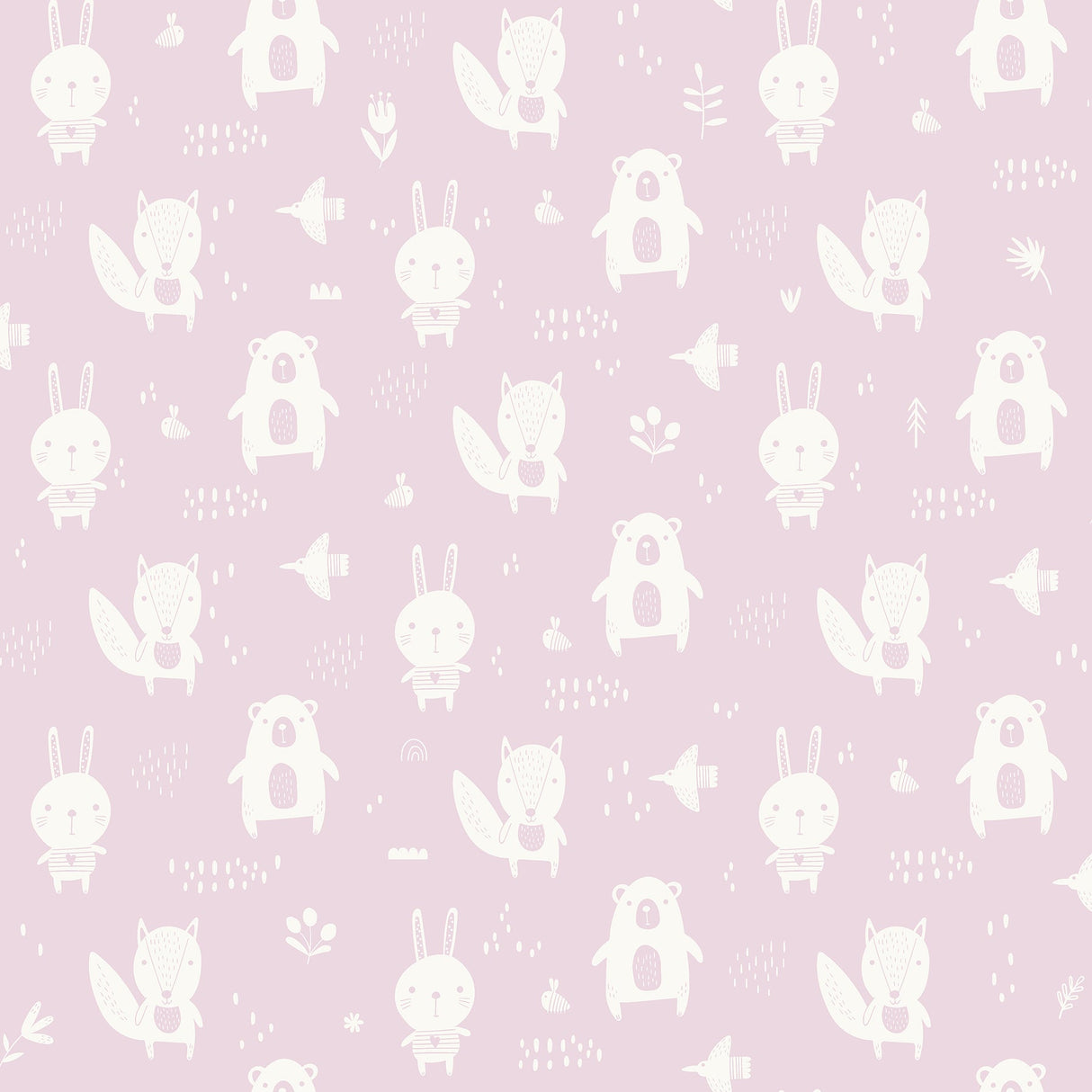Chesapeake 4060-91303 Bitsy Pink Woodland Wallpaper