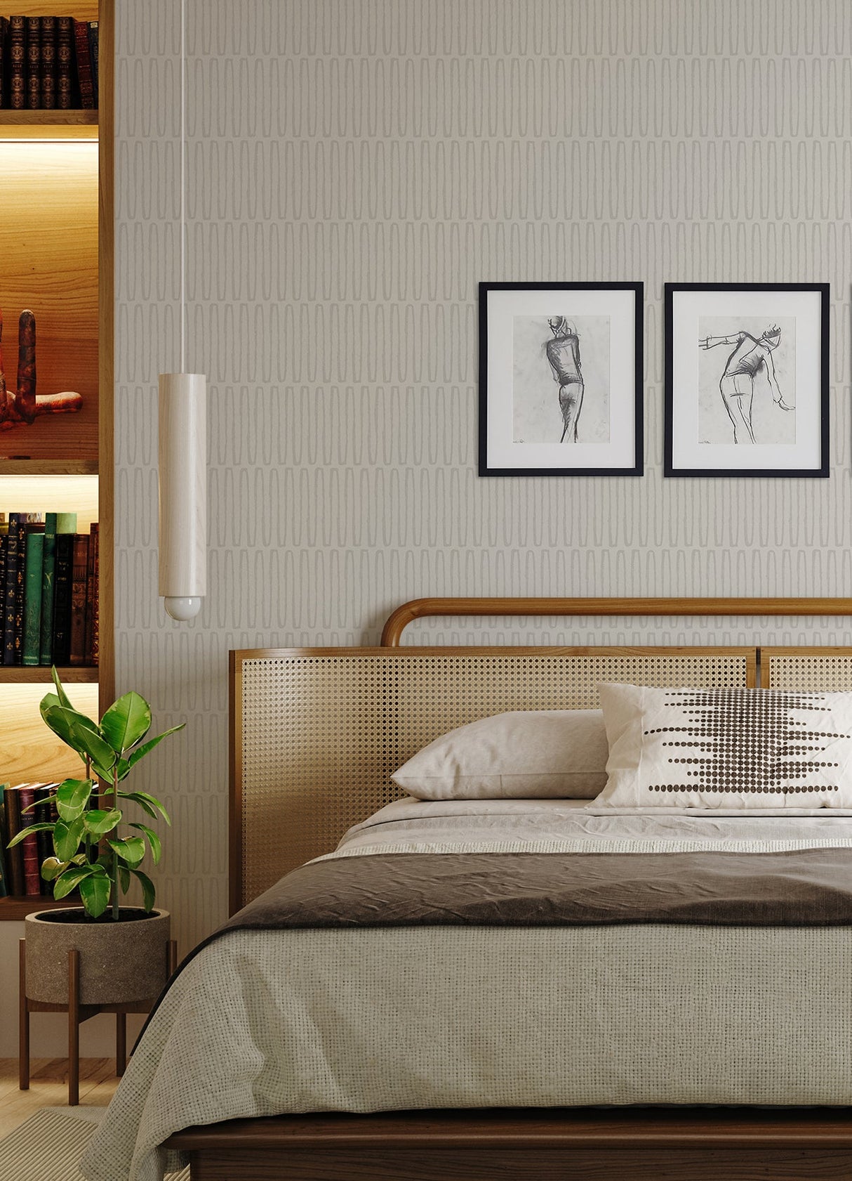 A-Street Prints 4066-26504 Lars Light Grey Retro Wave Wallpaper