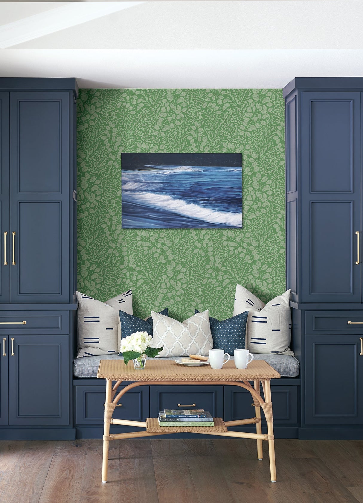 A-Street Prints 4066-26515 Elin Green Berry Botanical Wallpaper