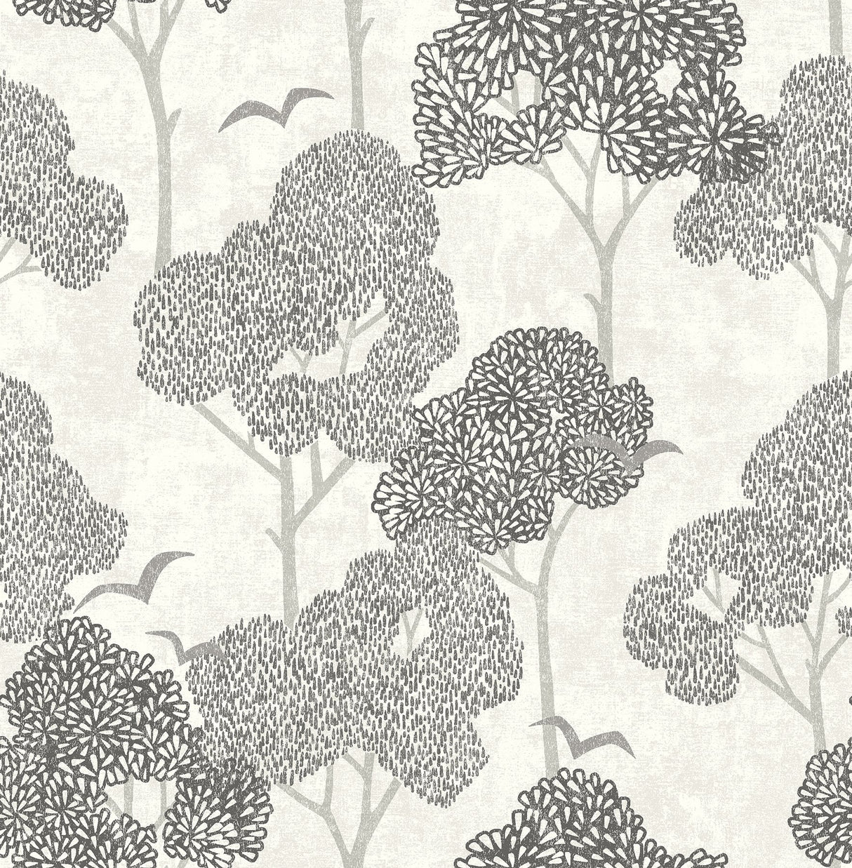 A-Street Prints 4066-26541 Lykke Black Textured Tree Wallpaper