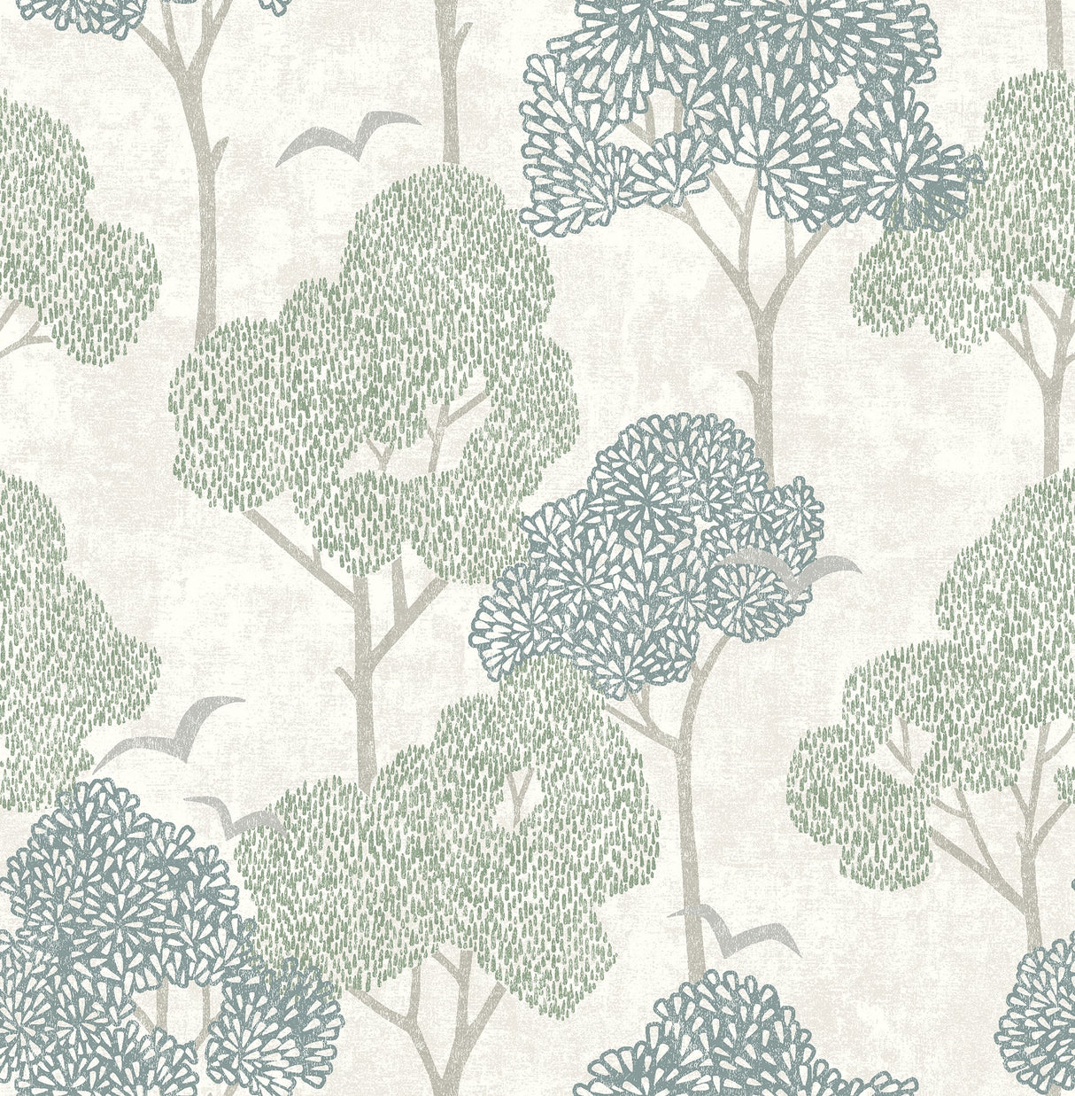A-Street Prints 4066-26542 Lykke Green Textured Tree Wallpaper