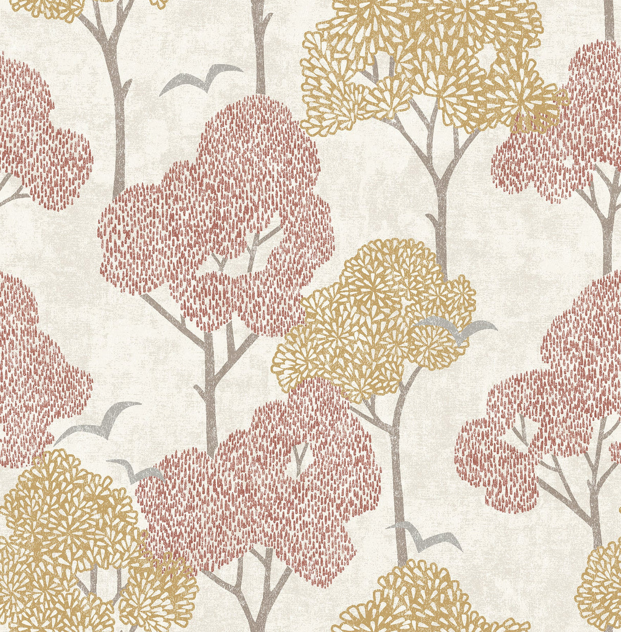 A-Street Prints 4066-26544 Lykke Coral Textured Tree Wallpaper