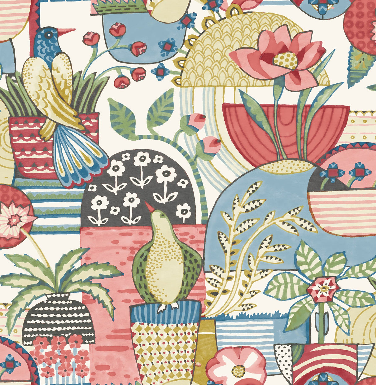 A-Street Prints 4066-26557 Fika Rose Blissful Birds & Blooms Wallpaper