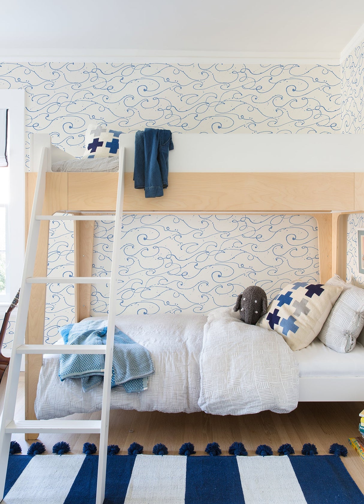 Chesapeake 4071-71005 Kuroshio Light Blue Ocean Wave Wallpaper