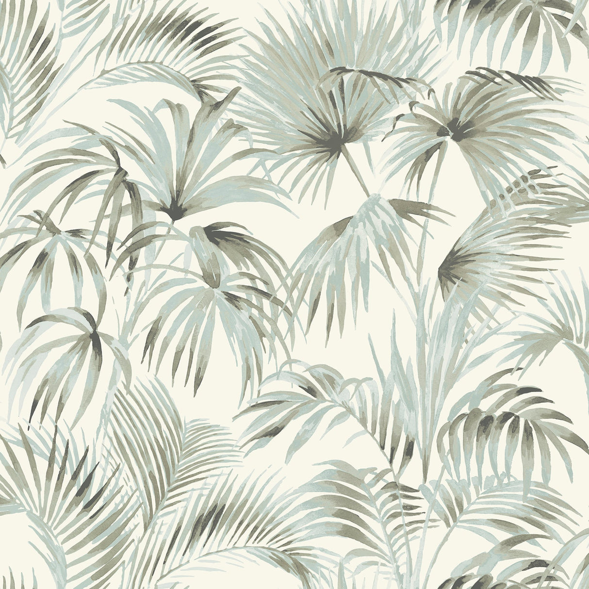 Chesapeake 4071-71015 Manaus Aqua Palm Frond Wallpaper