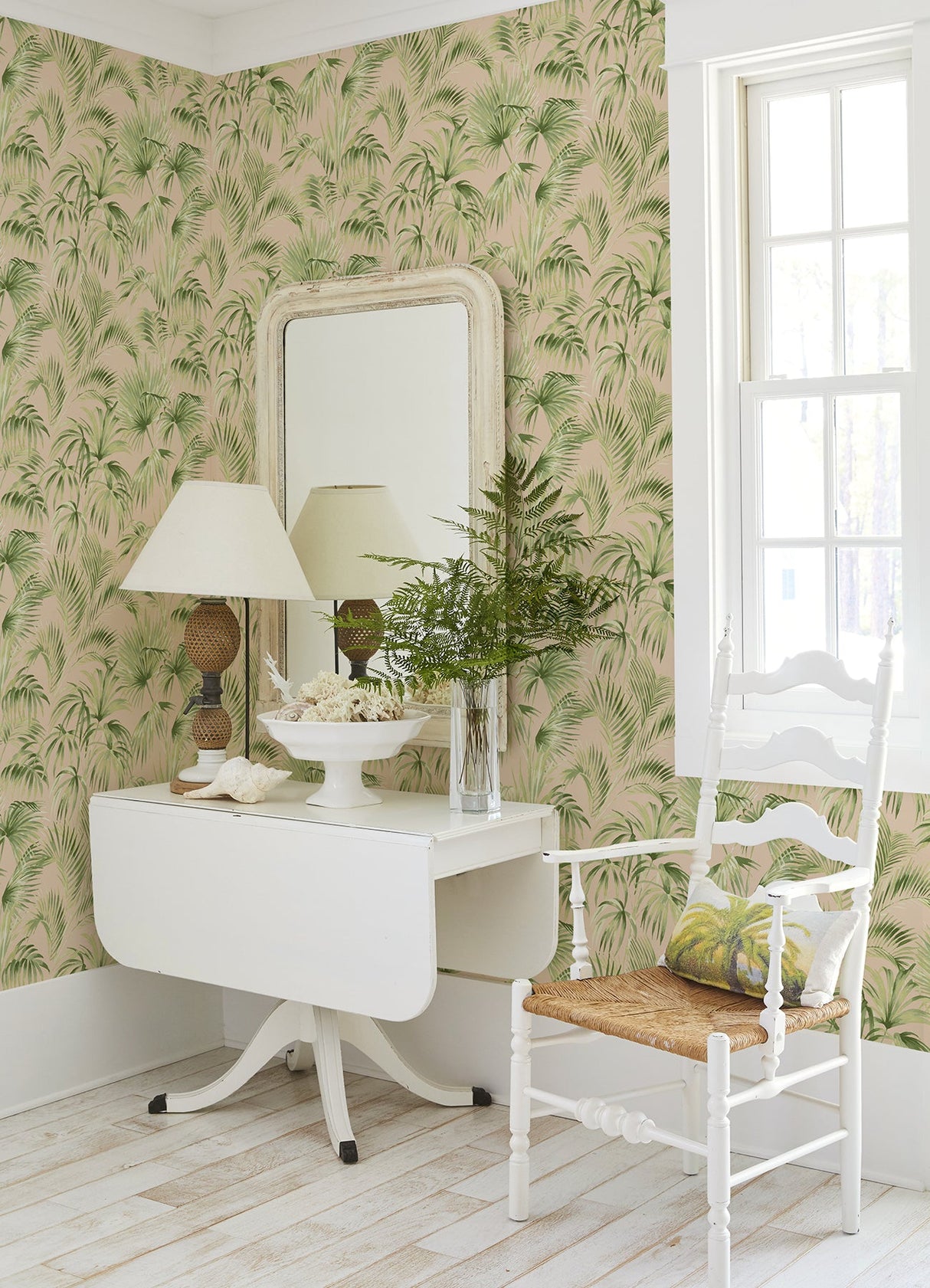 Chesapeake 4071-71017 Manaus Peach Palm Frond Wallpaper