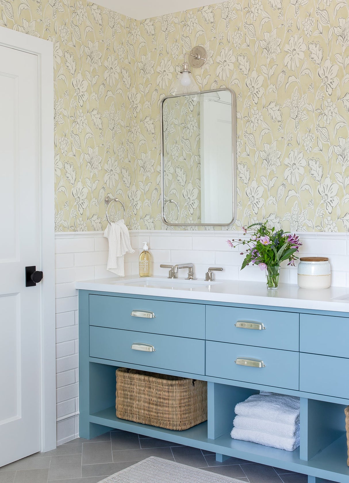 Chesapeake 4071-71041 Plumeria Yellow Floral Trail Wallpaper