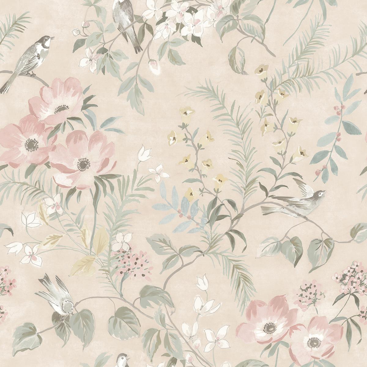 Chesapeake 4072-70003 Frederique Blush Bloom Wallpaper
