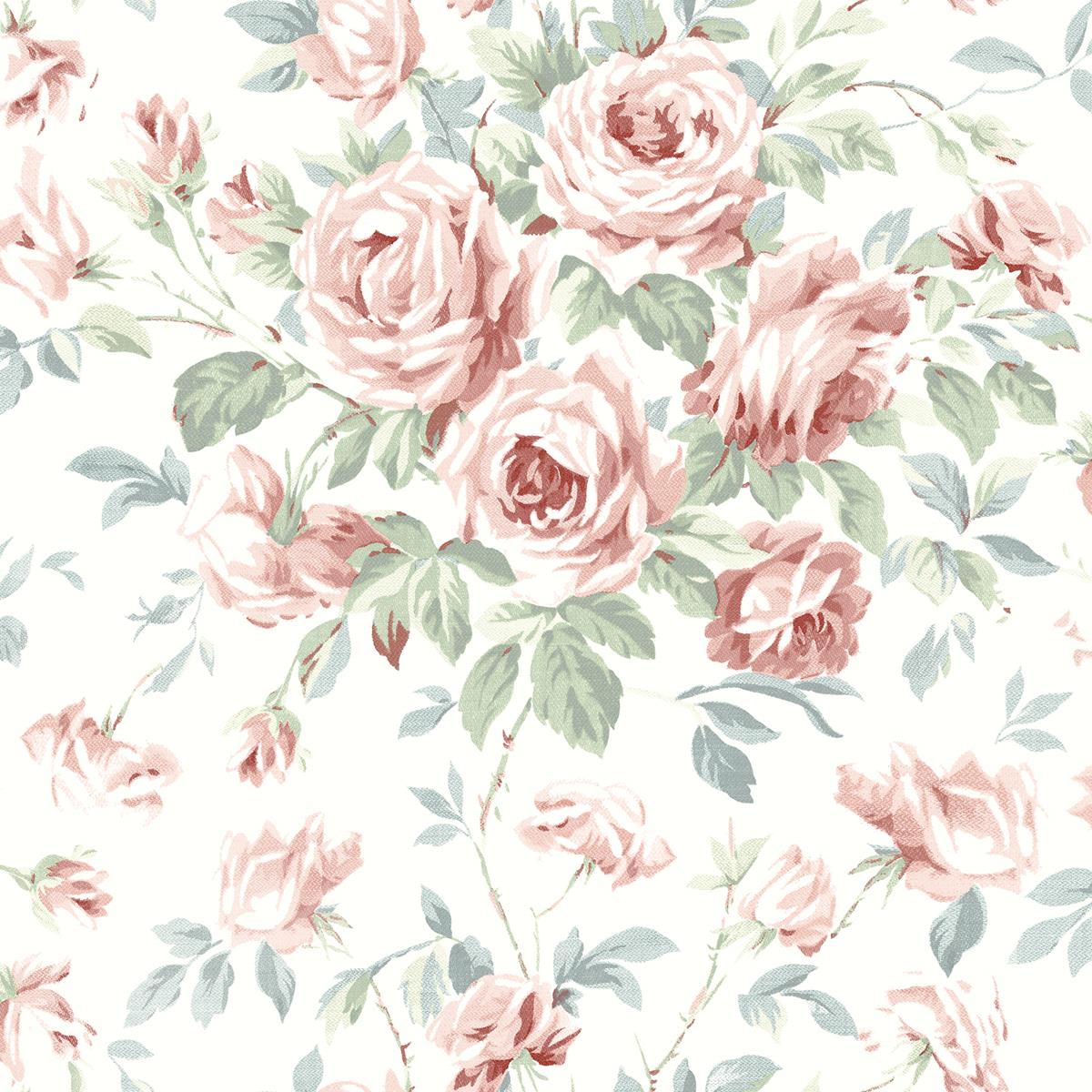 Chesapeake 4072-70023 Manon Raspberry Rose Stitch Wallpaper