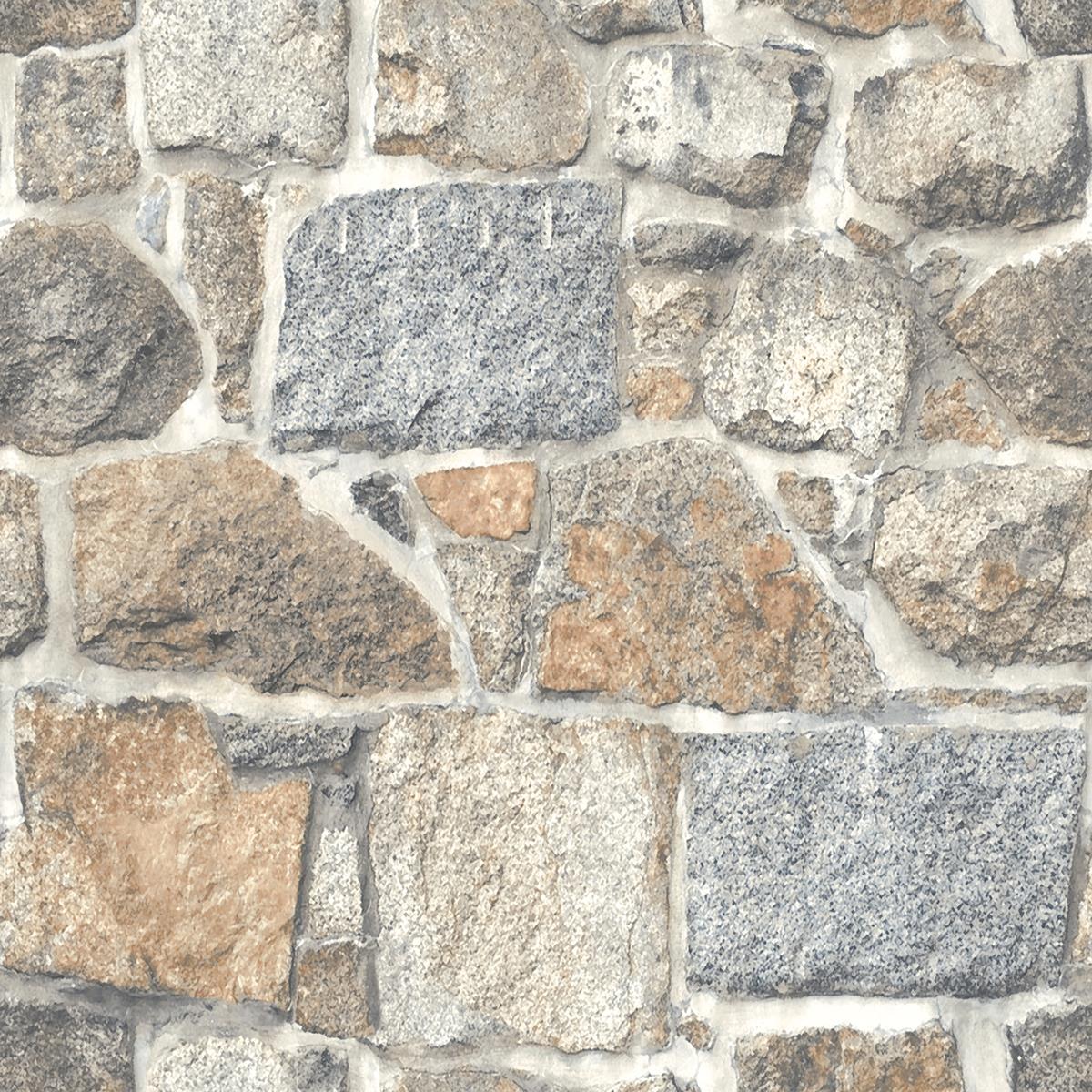 Chesapeake 4072-70041 Axelle Rust Stone Wallpaper