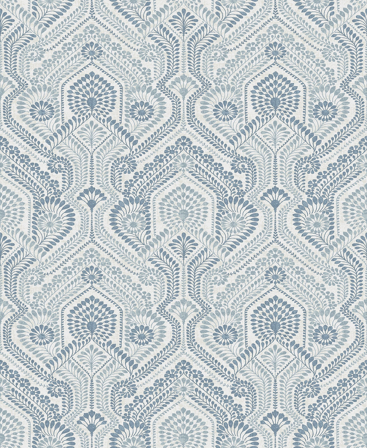 A-Street Prints 4074-26611 Fernback Blue Ornate Botanical Wallpaper - Eade's Wallpaper